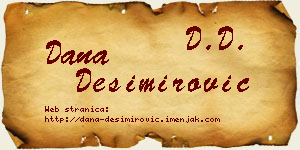 Dana Desimirović vizit kartica